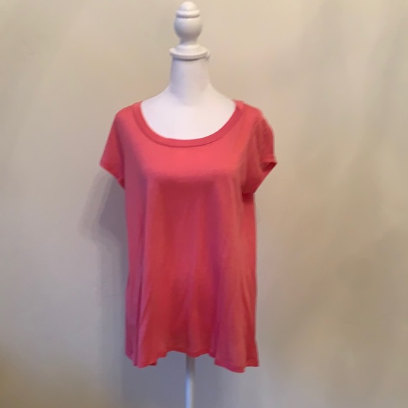 Eileen Fisher Tops - Eileen Fisher Organic Silk and Cotton Round Neck Tee. Cap Sleeves. NWT. Size M